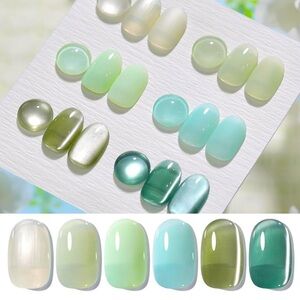 Born Pretty, Cat Eye Magnetic, Gel Nail Set, Glitter Holographic Jelly​​​​